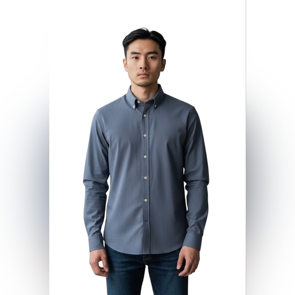 UNTUCKit Other - Men's UNTUCKit Men's Button Up Shirt Cotton Sherwood Grey Long Sleeve Shirt